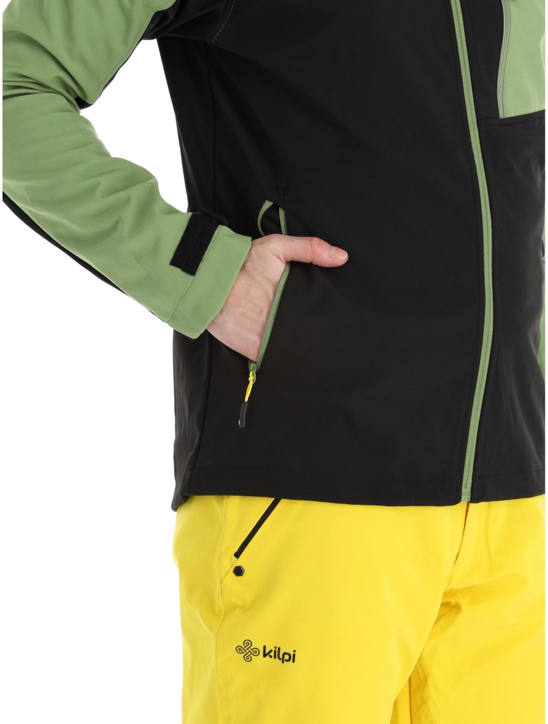 Kilpi, Ravio-m softshell ski-jas grote maten heren Green groen, zwart 