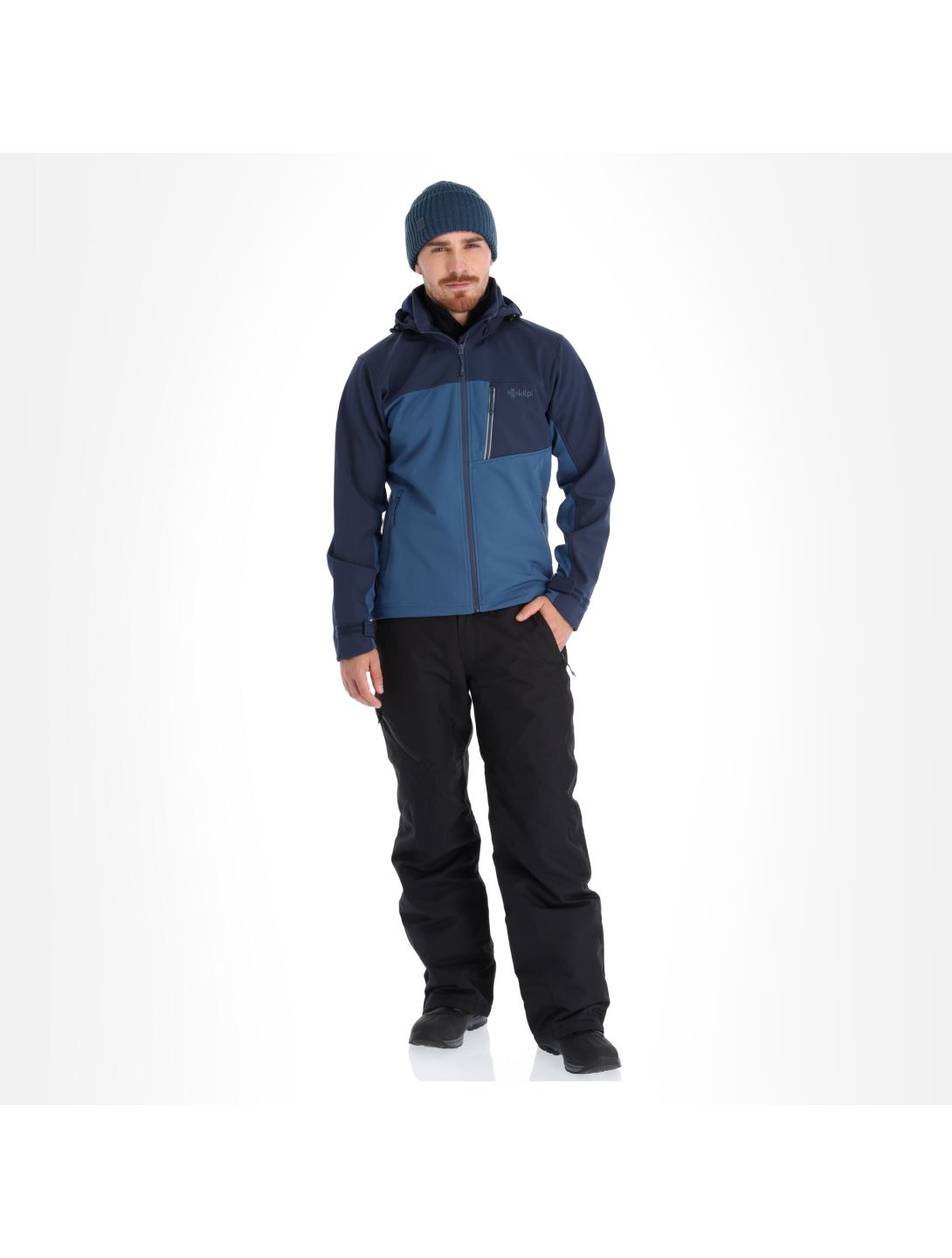 Kilpi, Ravio-M softshell ski-jas grote maten heren dark blauw 