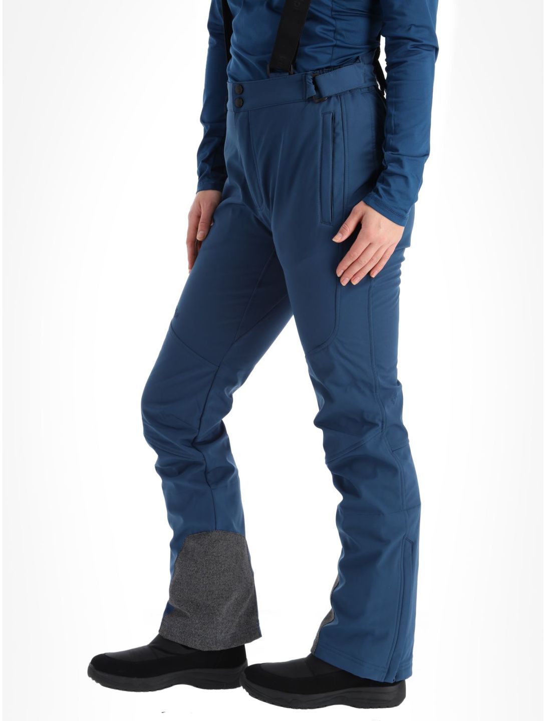 Kilpi, Rhea-w softshell skibroek grote maten dames Dark Blue blauw 