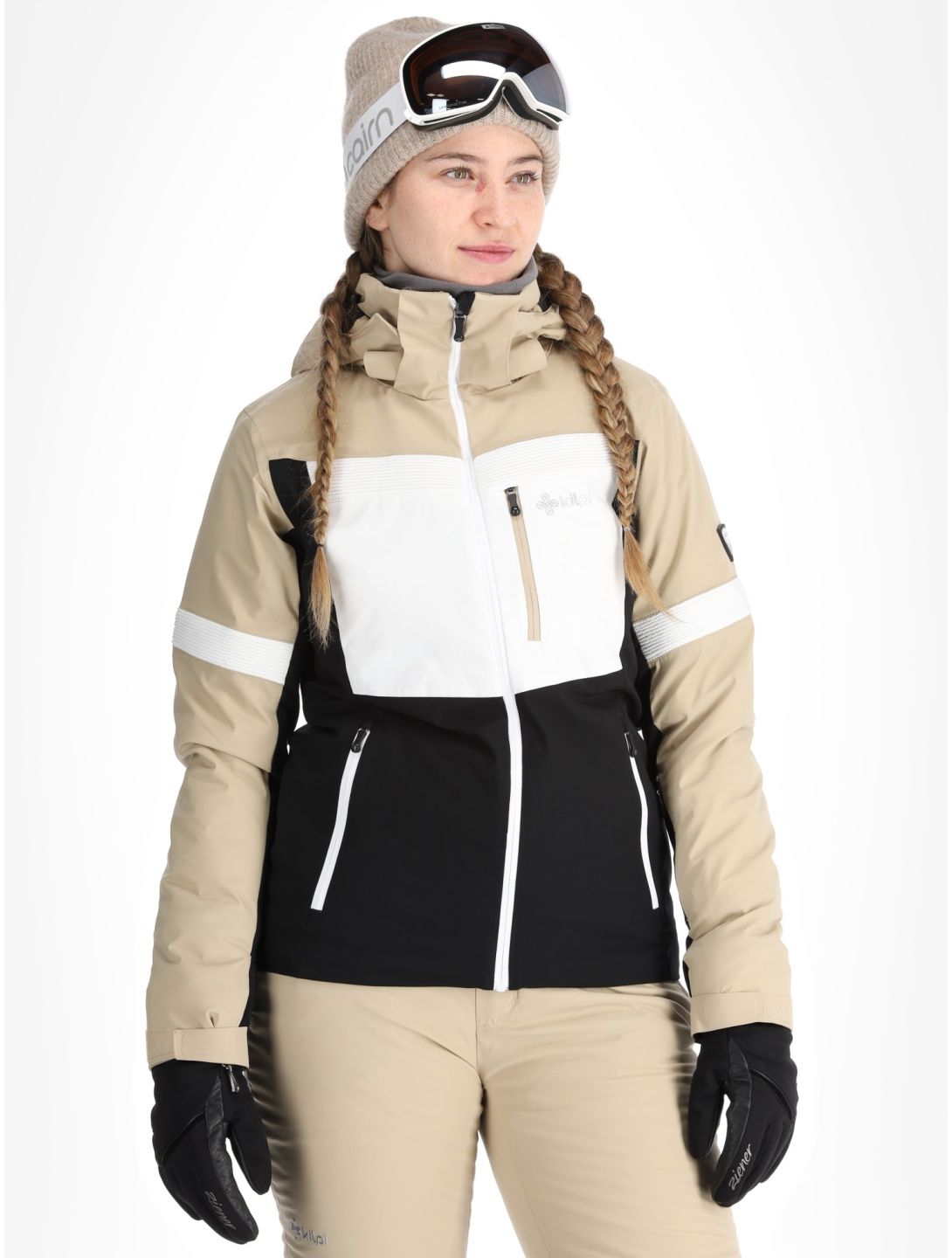 Kilpi, Valera ski-jas dames Beige beige, wit, zwart 