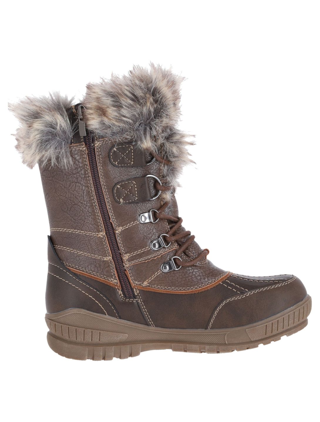 Kimberfeel, Delmos snowboots dames Chestnut Brown bruin 