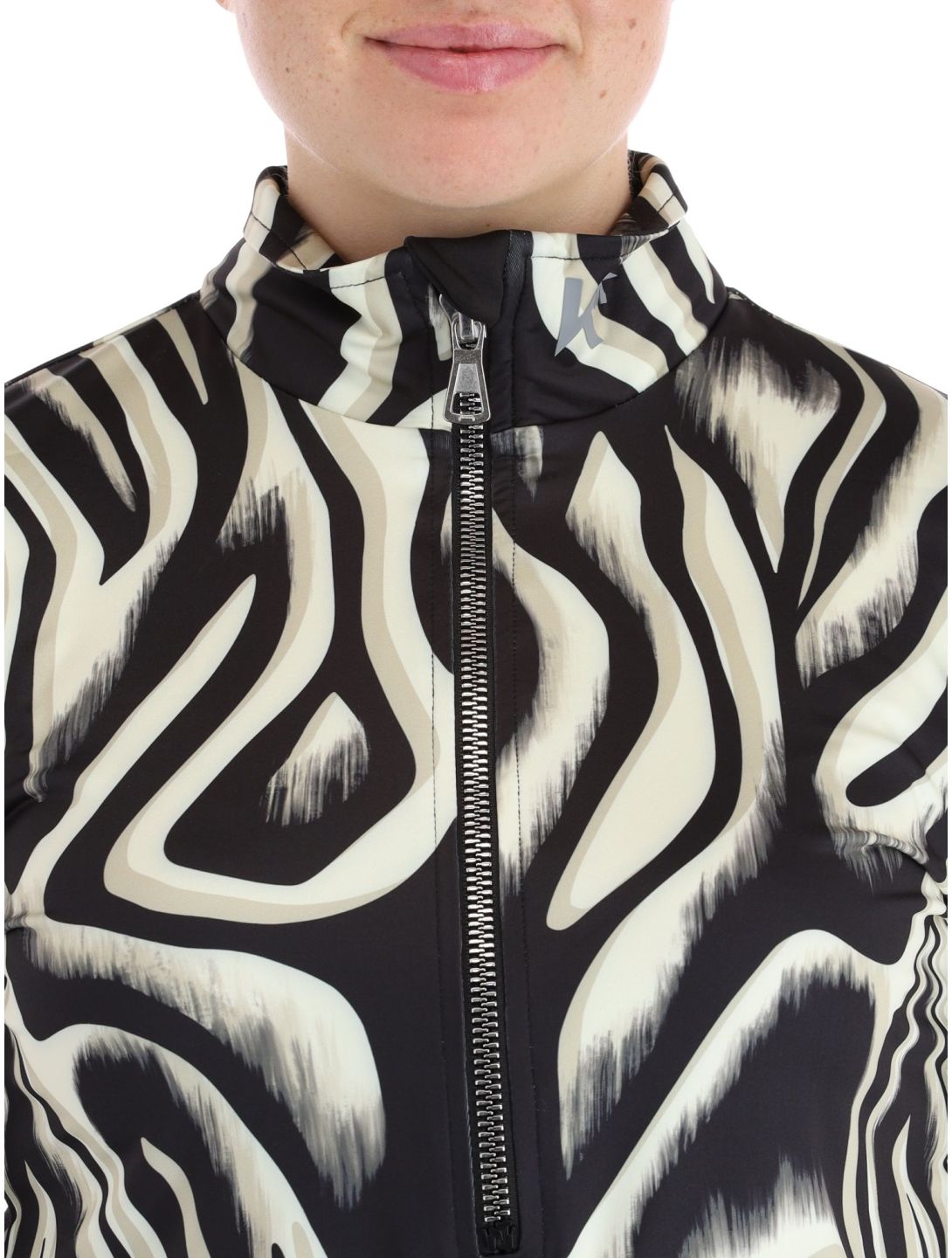 Kou Sportswear, Wild Print skipully dames Black-Beige beige, zwart 