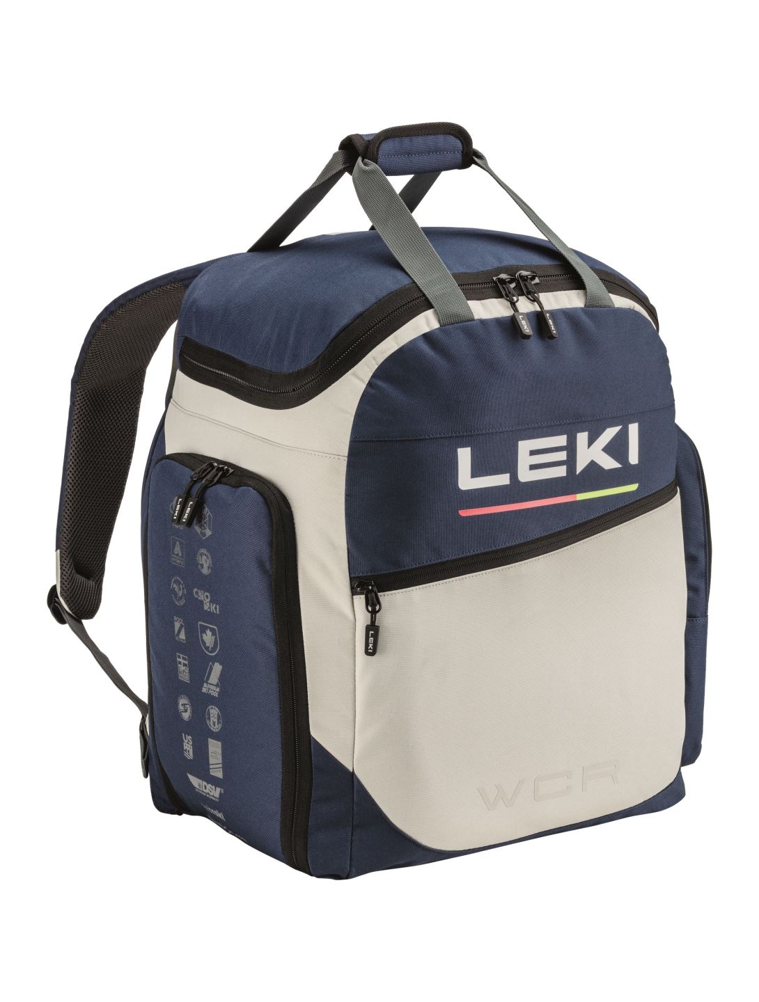 Leki, Skiboot Bag Wcr / 60l skischoentas unisex Dark Denim / Poppy Red / Dawn Blue blauw, rood 