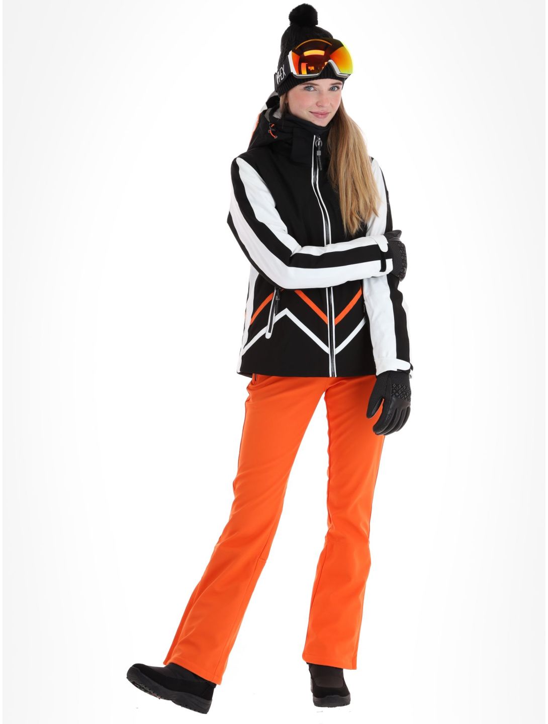 Luhta, Buresoaivi ski-jas dames Black wit, zwart 