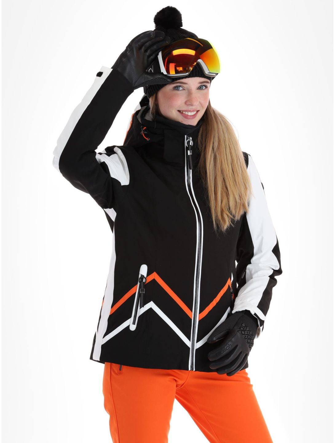 Luhta, Buresoaivi ski-jas dames Black wit, zwart 