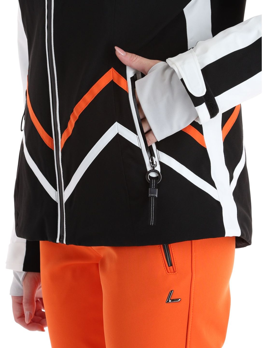 Luhta, Buresoaivi ski-jas dames Black wit, zwart 