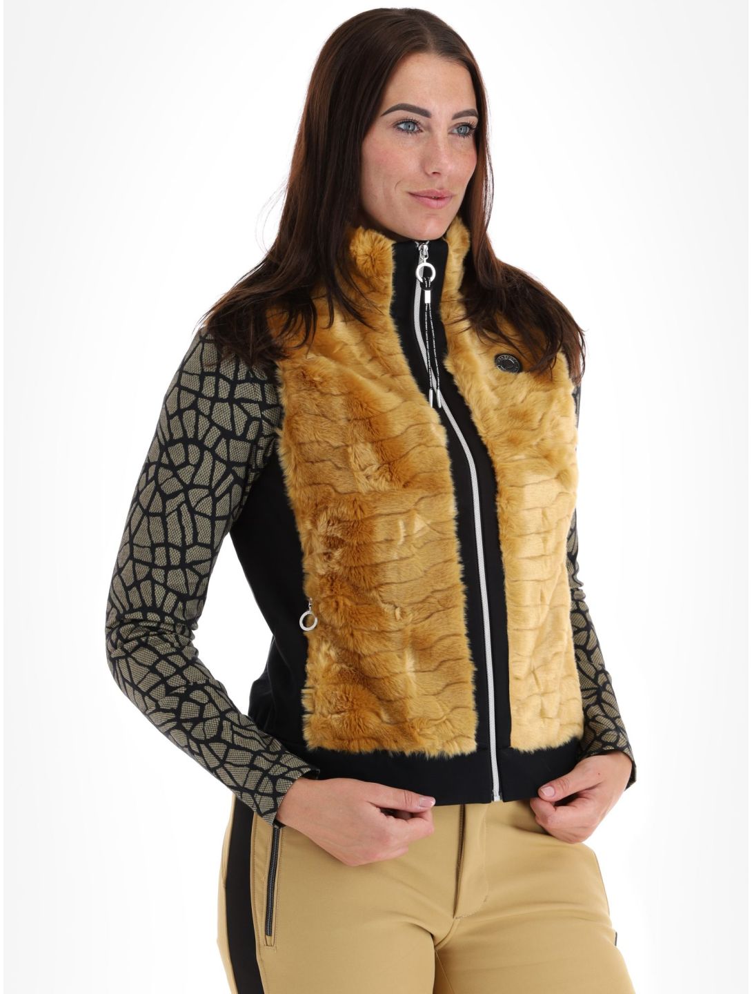 Luhta, Huittilahti bodywarmer dames Fudge bruin, zwart 