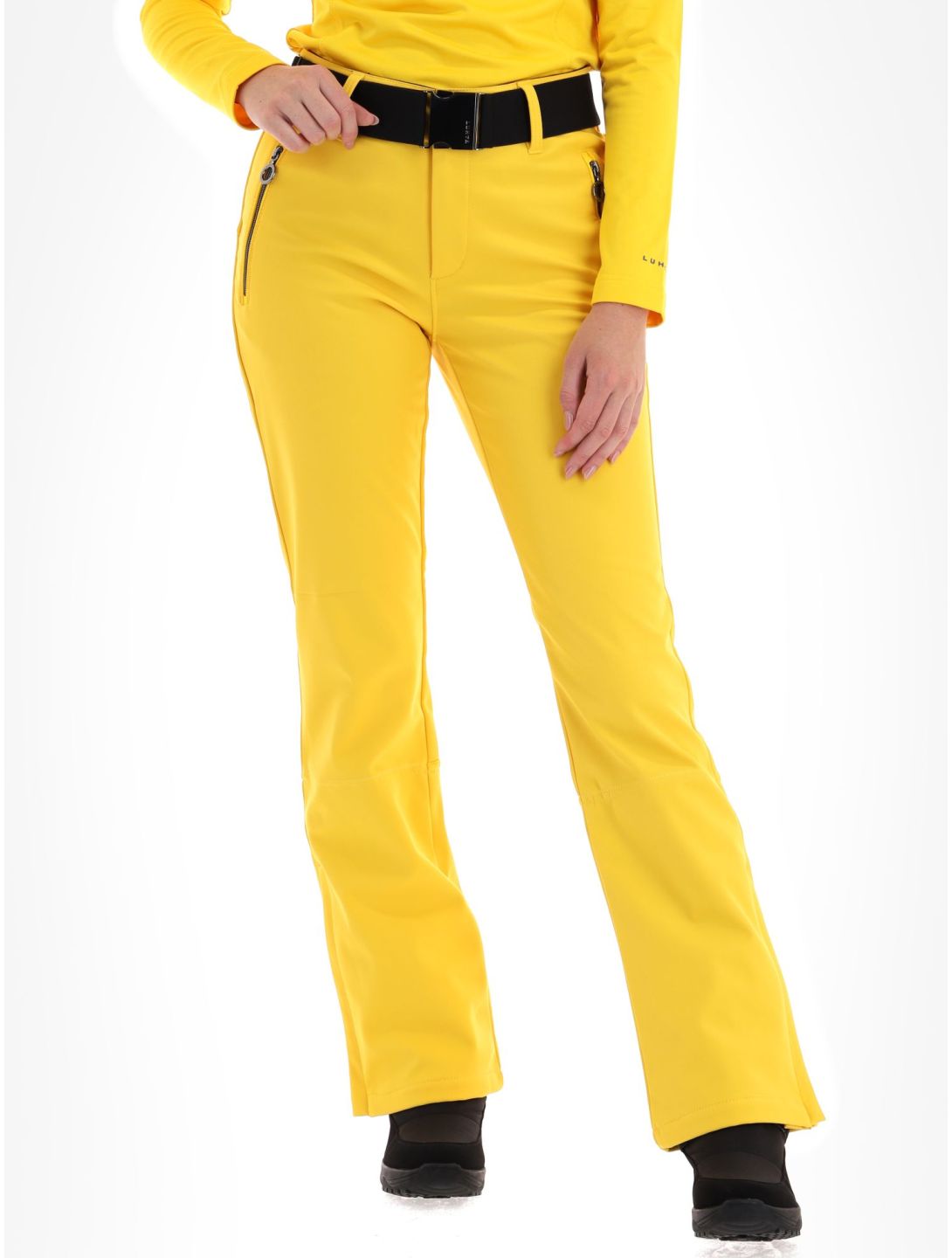 Luhta, Joentaus softshell skibroek dames Yellow geel 