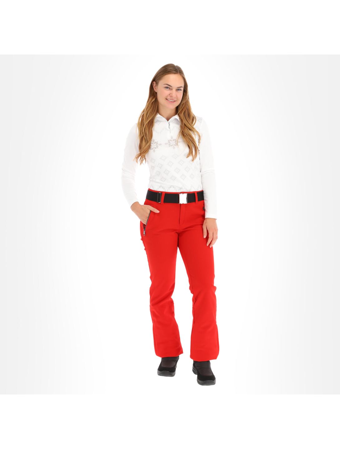 Luhta, Joentaus softshell skibroek kort model dames classic rood 