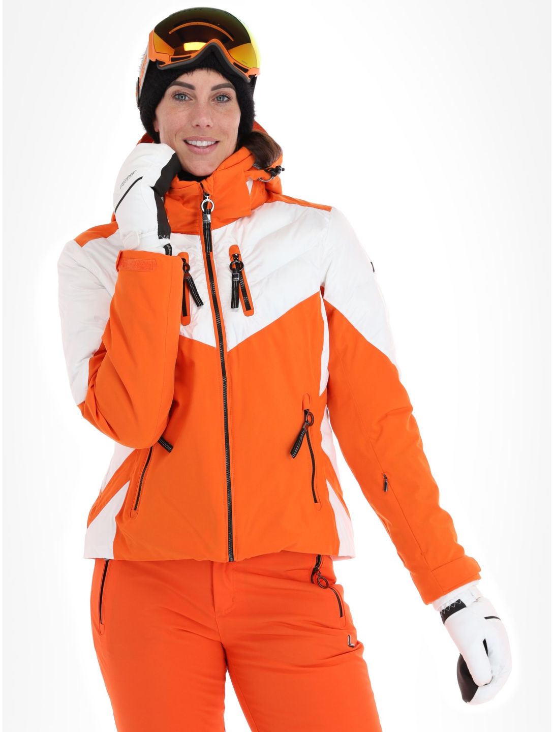 Luhta, Kanervala ski-jas dames Orange oranje, wit 