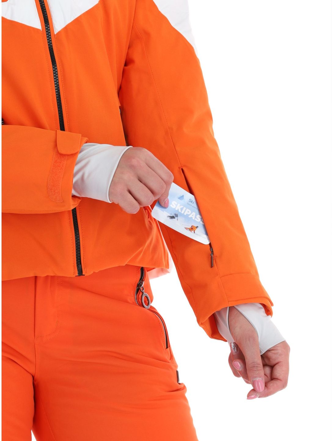 Luhta, Kanervala ski-jas dames Orange oranje, wit 