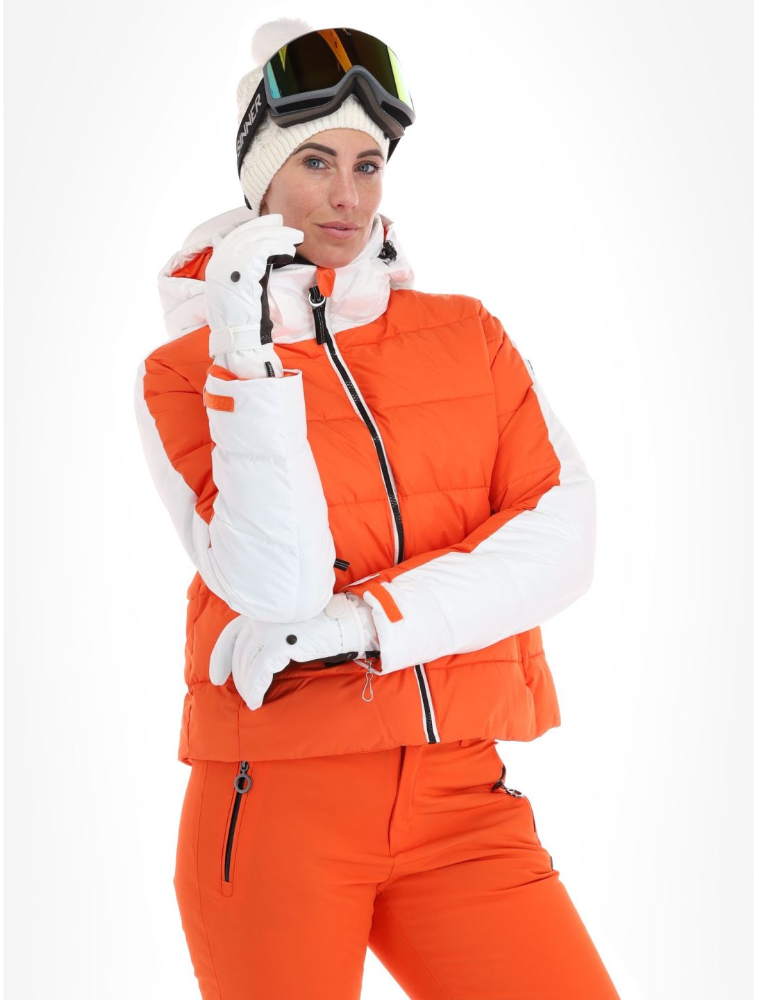 Luhta, Karhutunturi ski-jas dames Orange oranje, wit 