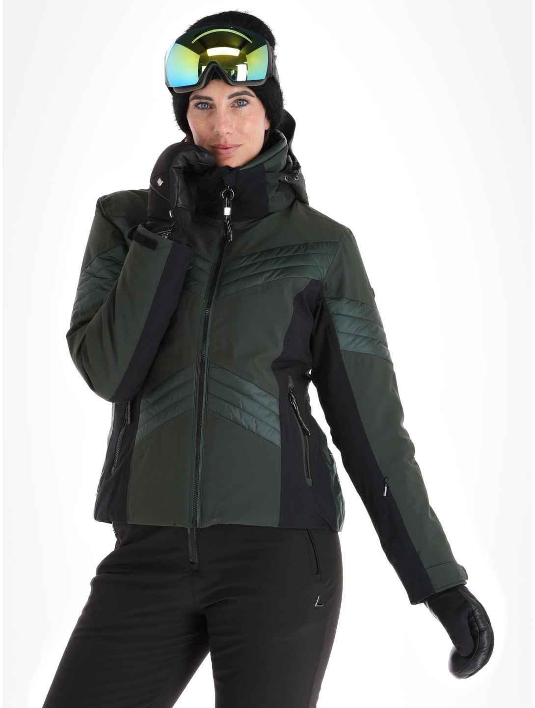 Luhta, Karravaara ski-jas dames Dark Green groen, zwart 