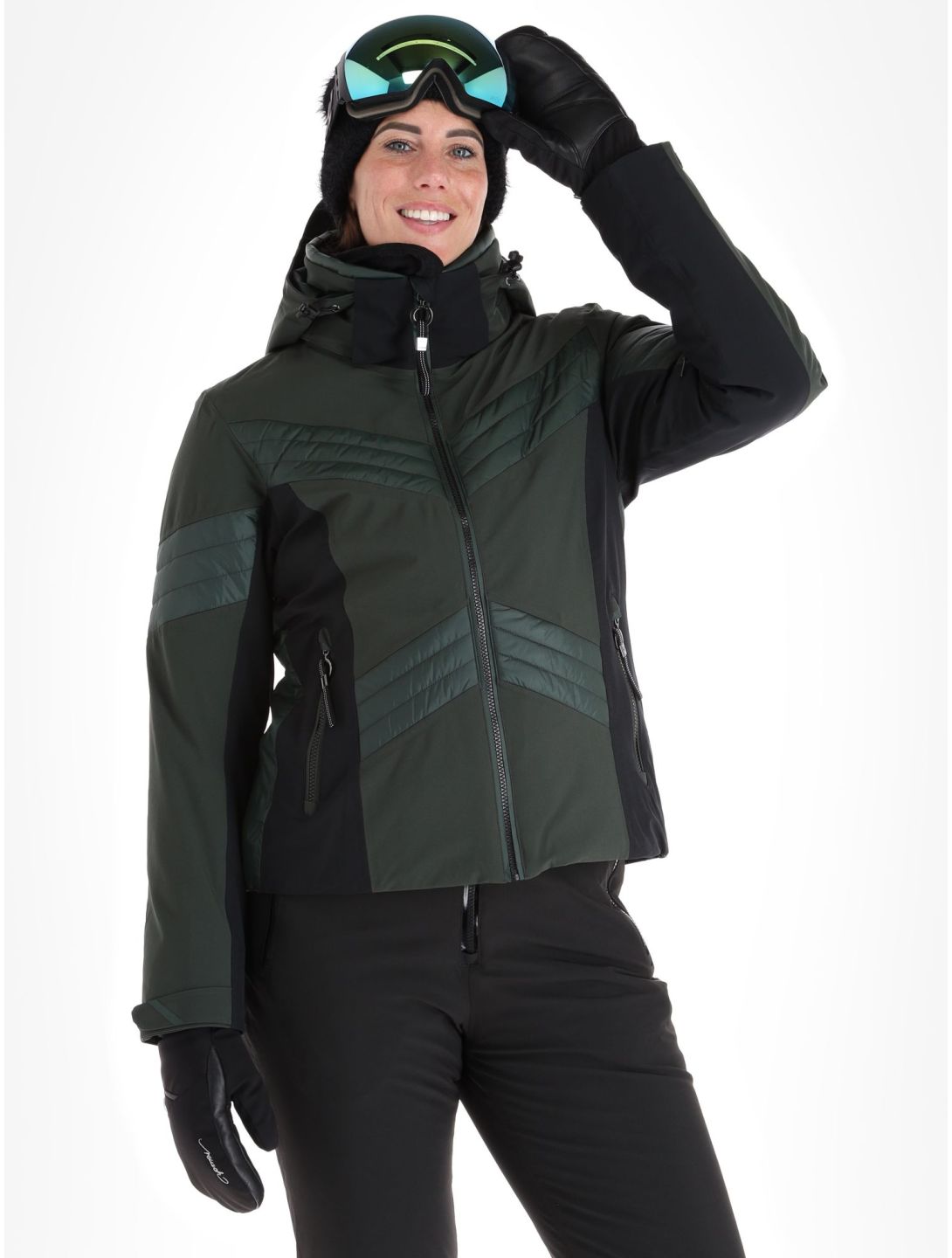 Luhta, Karravaara ski-jas dames Dark Green groen, zwart 