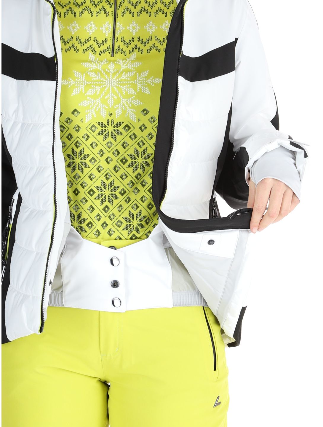 Luhta, Kitinen ski-jas dames Optic White wit 