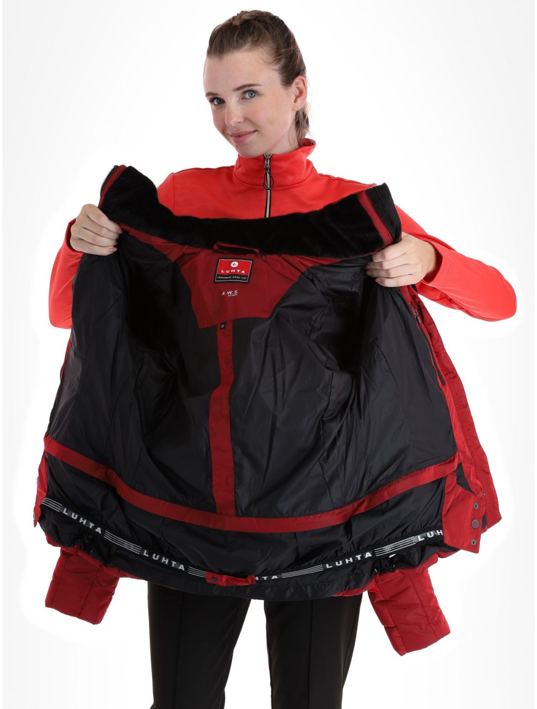 Luhta, Sammaltunturi ski-jas dames Cranberry rood 