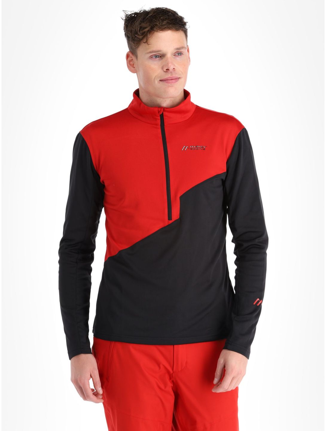 Maier Sports, Astun Jersey skipully heren Salsa / Black rood 