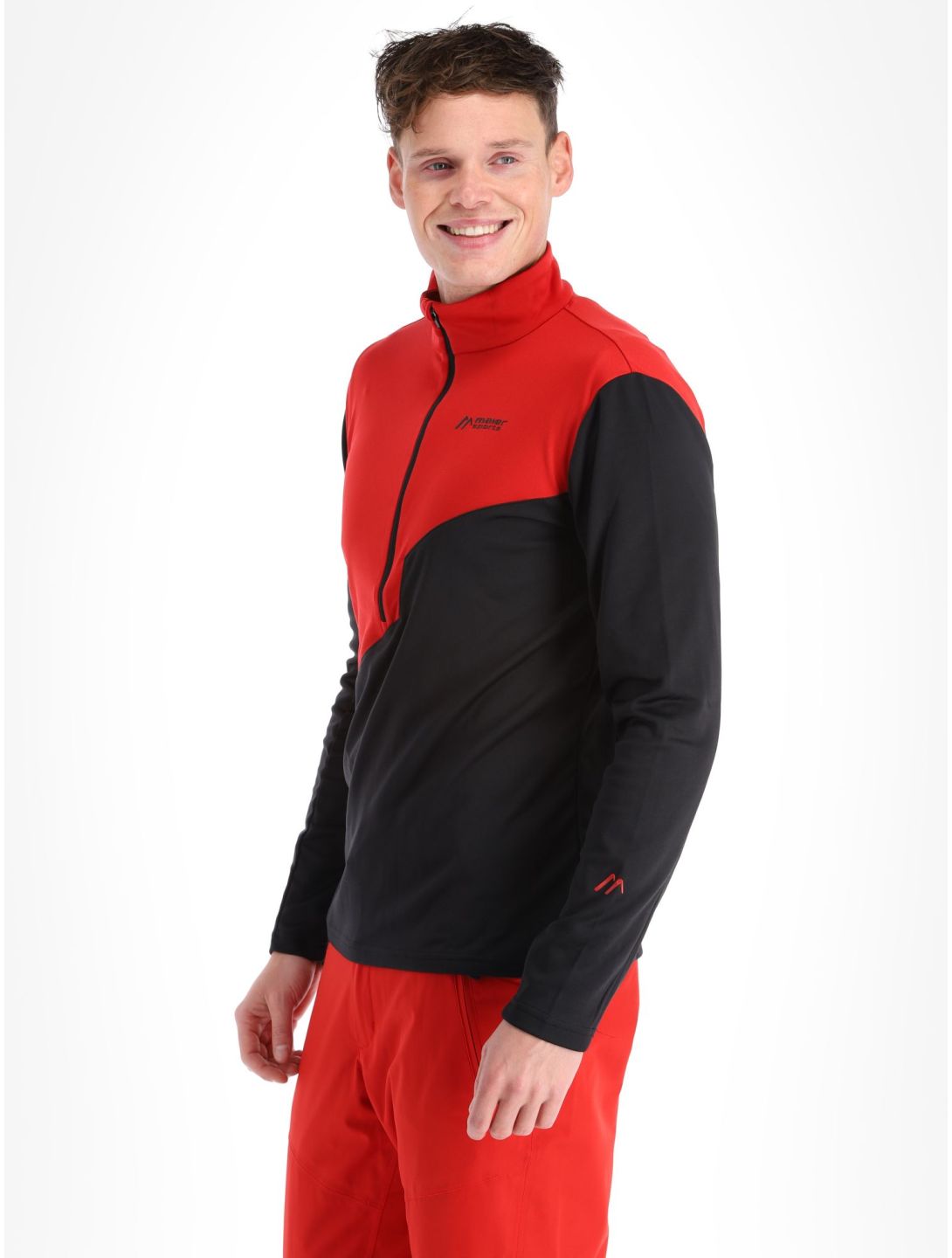 Maier Sports, Astun Jersey skipully heren Salsa / Black rood 