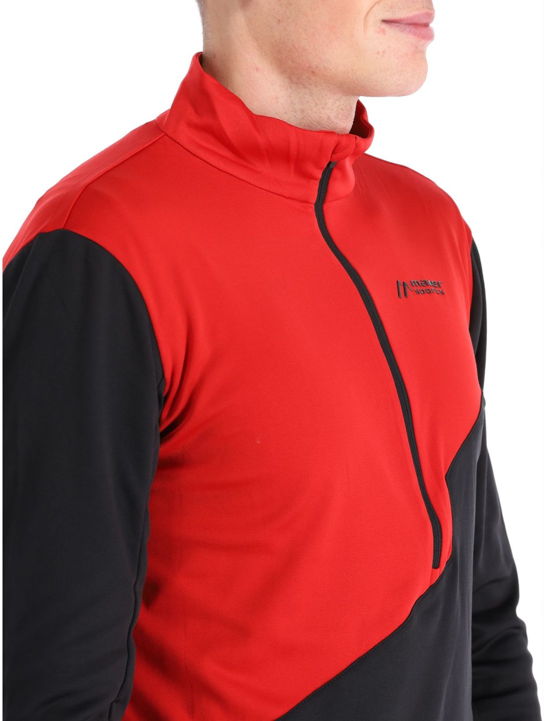 Maier Sports, Astun Jersey skipully heren Salsa / Black rood 