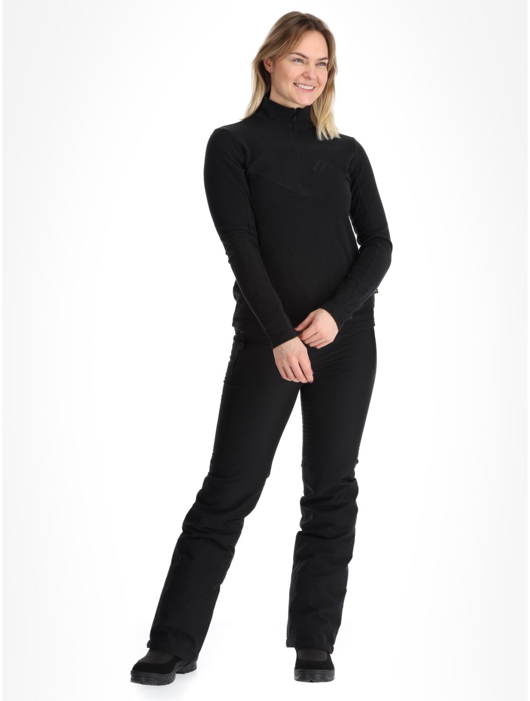 Maier Sports, Denise Hz W GA Ski pully dames Black Zwart 