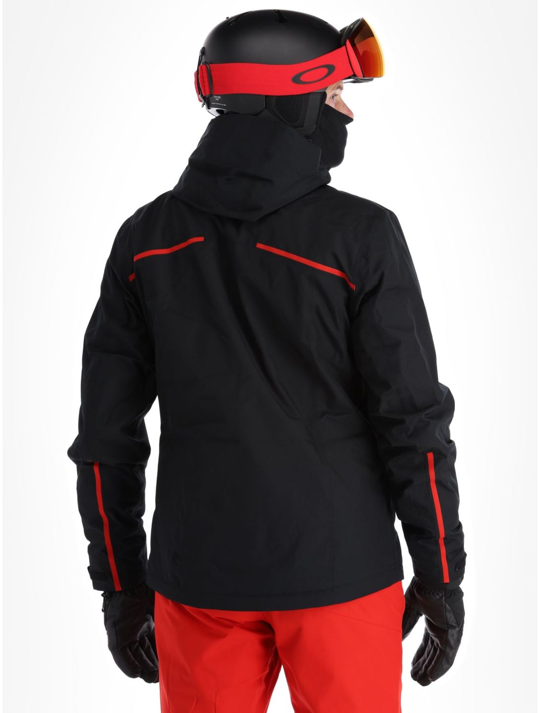 Maier Sports, Isidro ski-jas heren Black / Salsa rood, zwart 