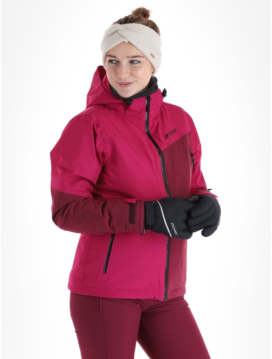 Maier Sports, Nuria ski-jas dames Magenta / Cherry Wine bordeaux, paars 