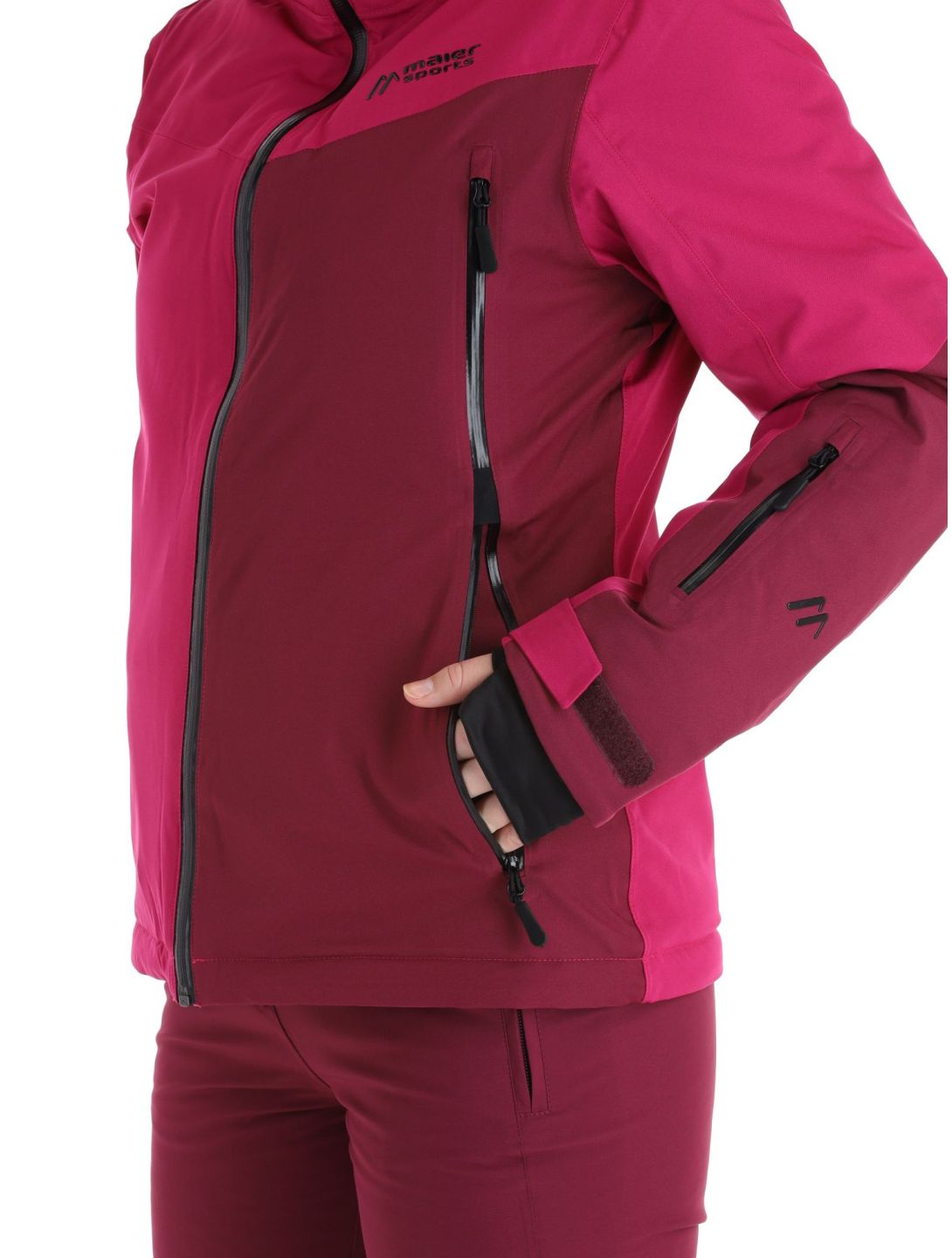 Maier Sports, Nuria ski-jas dames Magenta / Cherry Wine bordeaux, paars 