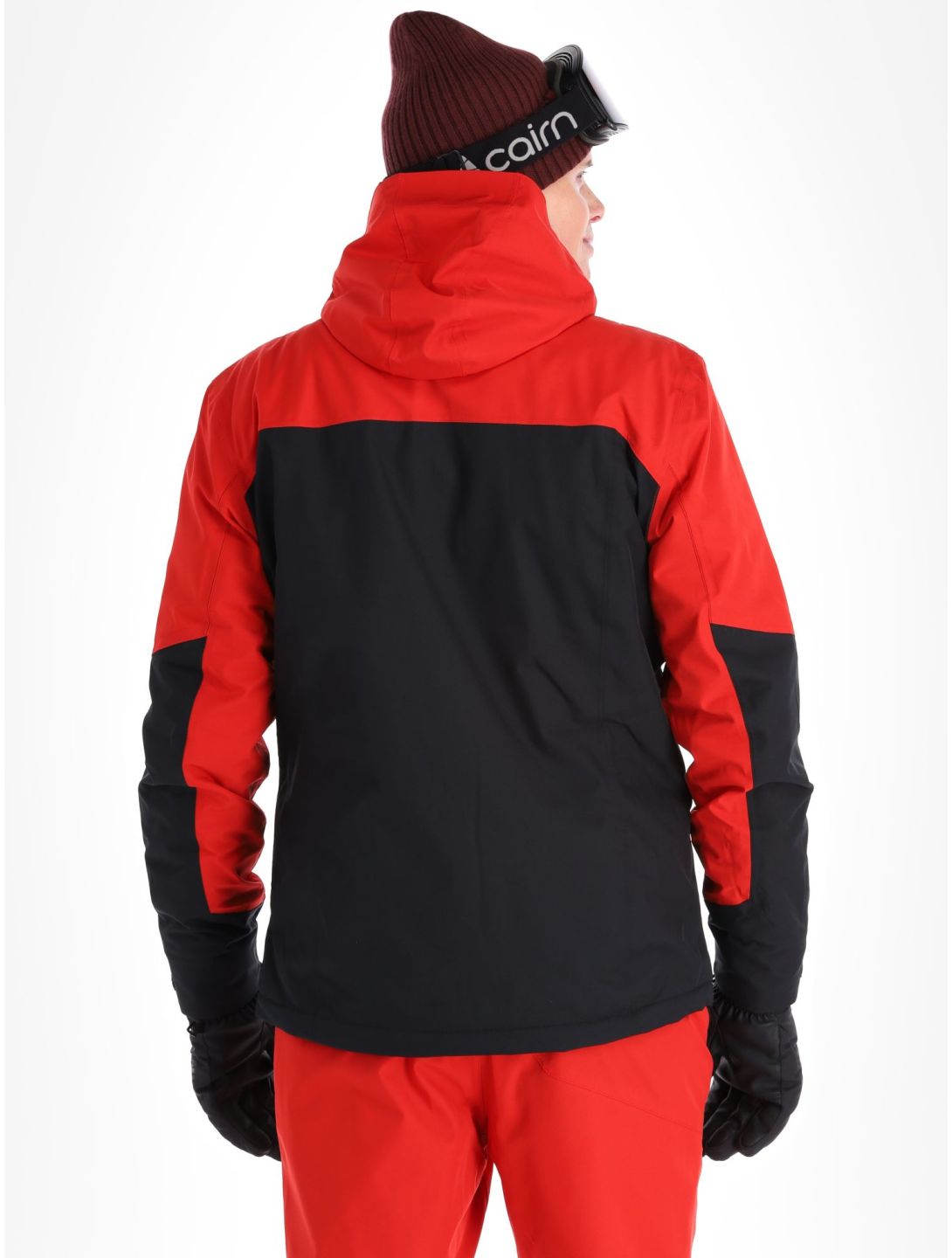 Maier Sports, Pajares ski-jas heren Black / Salsa rood, zwart 