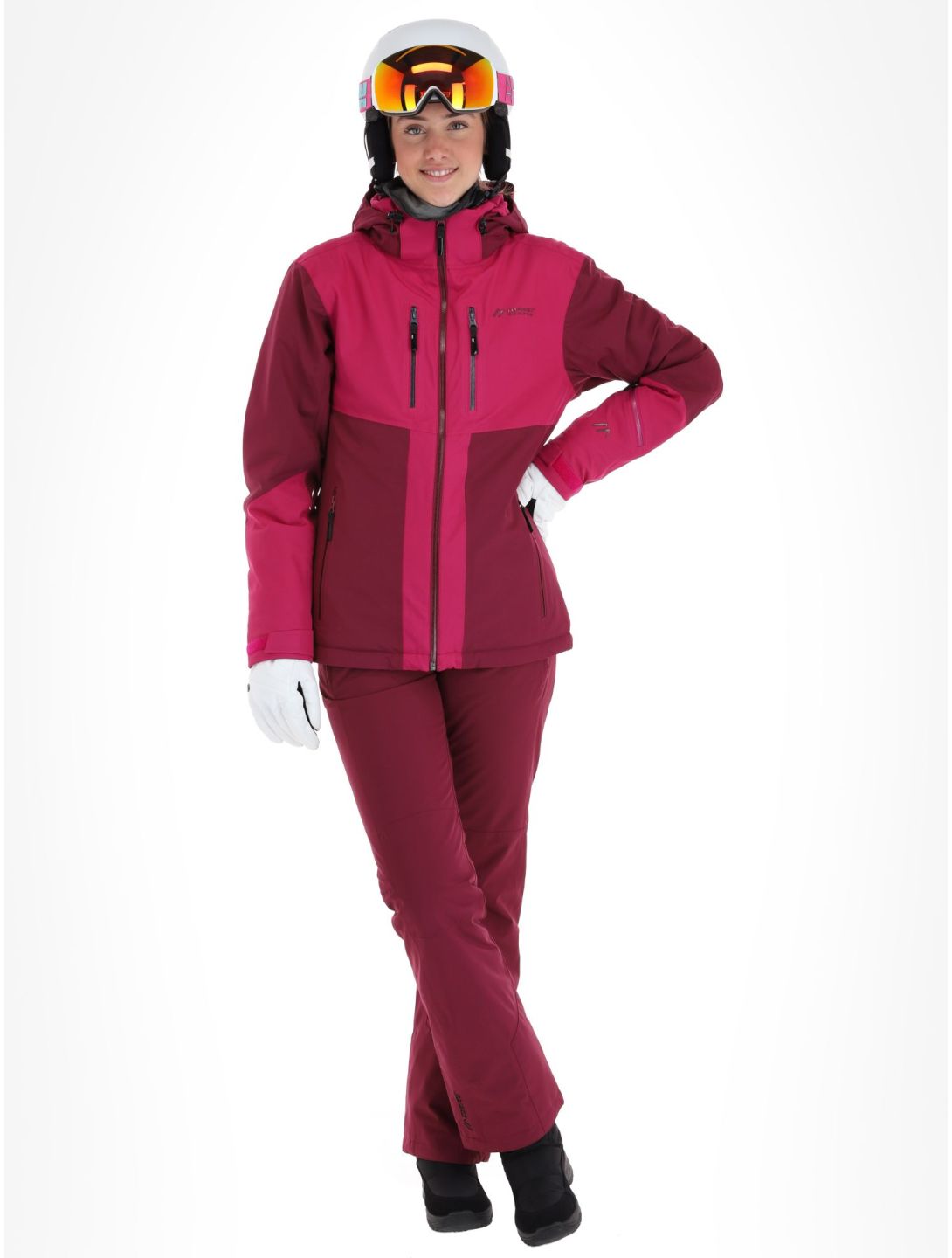 Maier Sports, Pinilla ski-jas dames Cherry/Magenta bordeaux, paars 