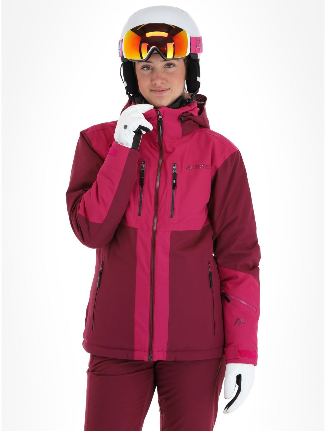 Maier Sports, Pinilla ski-jas dames Cherry/Magenta bordeaux, paars 