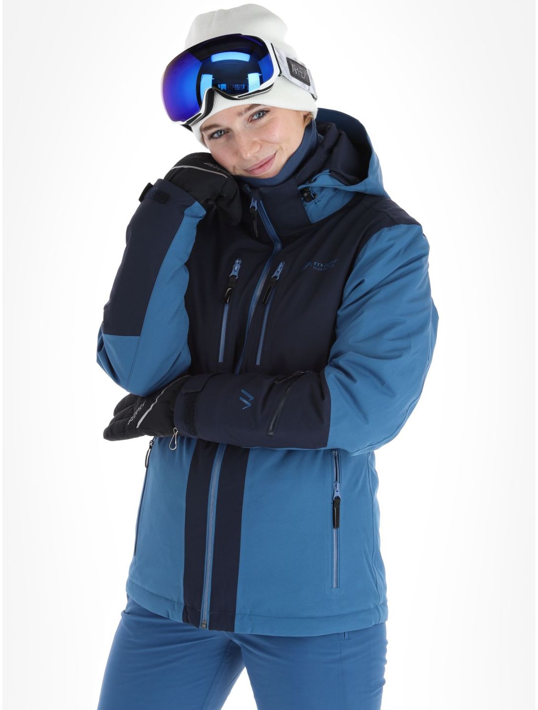 Maier Sports, Pinilla ski-jas dames Viridian / Nightsky blauw 