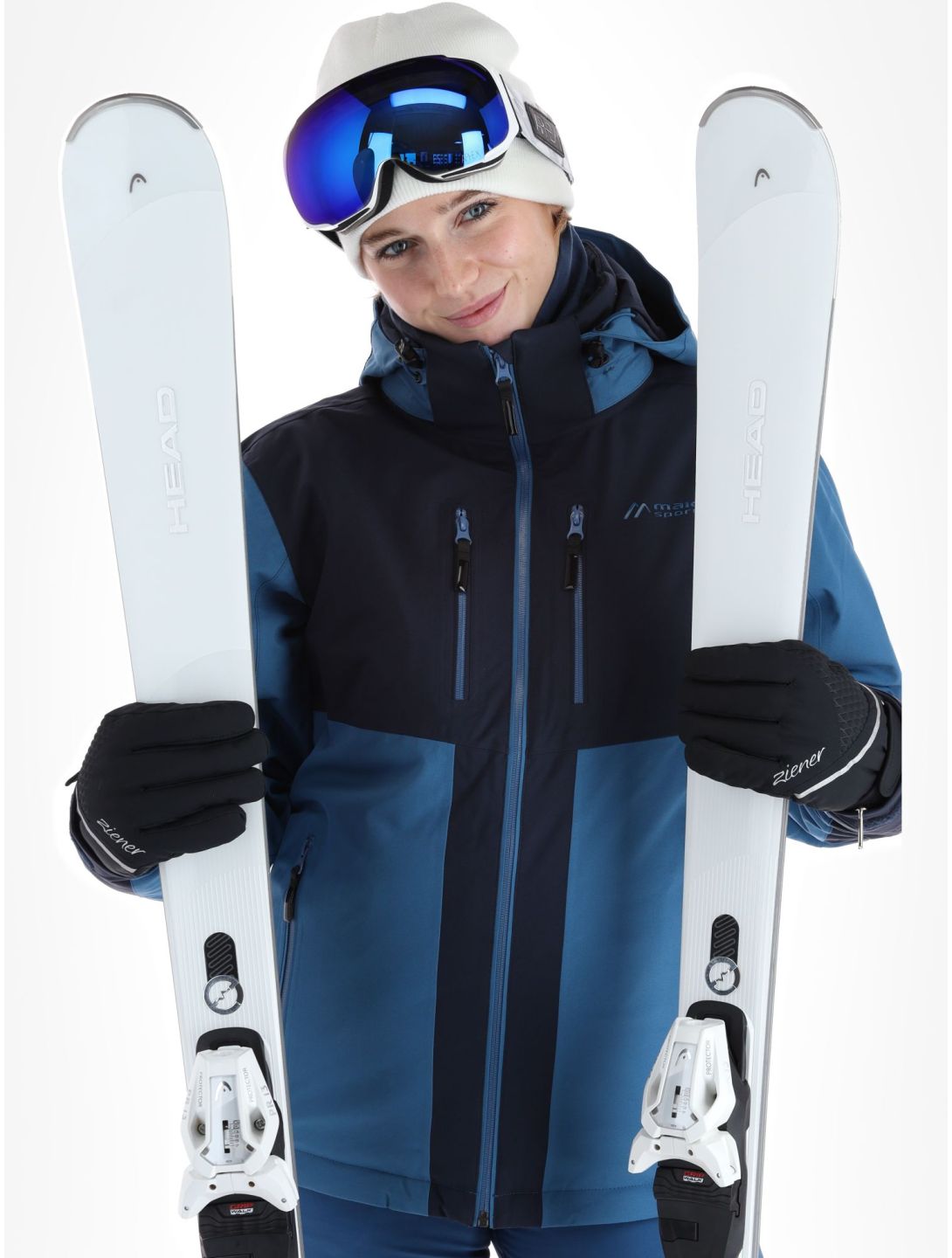 Maier Sports, Pinilla ski-jas dames Viridian / Nightsky blauw 