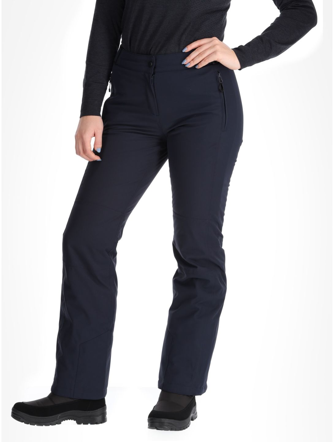 Maier Sports, Vroni Slim 2.0 BA Skibroek Gevoerd dames Night Sky Blauw 