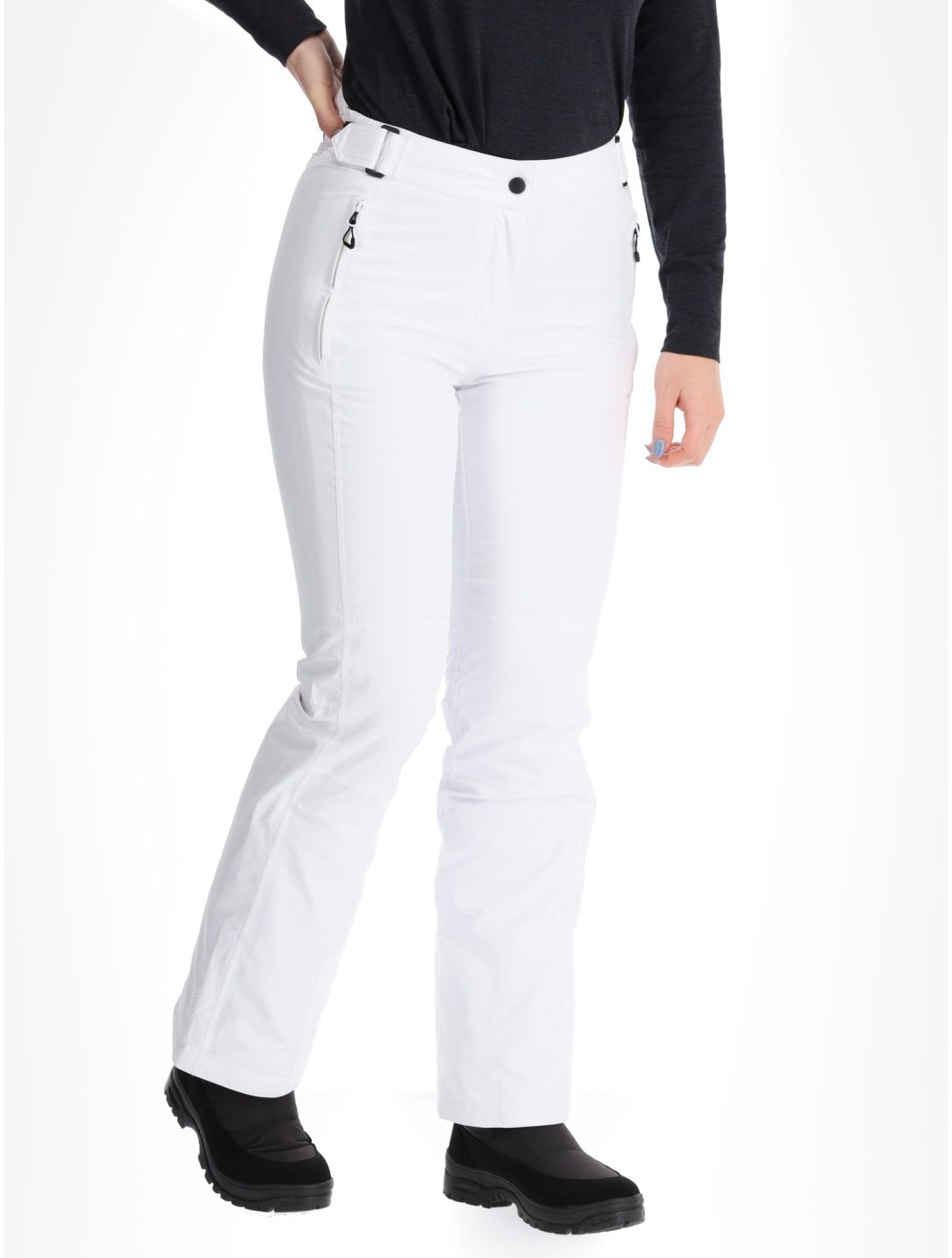 Maier Sports, Vroni Slim 2.0 BA Skibroek Gevoerd dames White Wit 