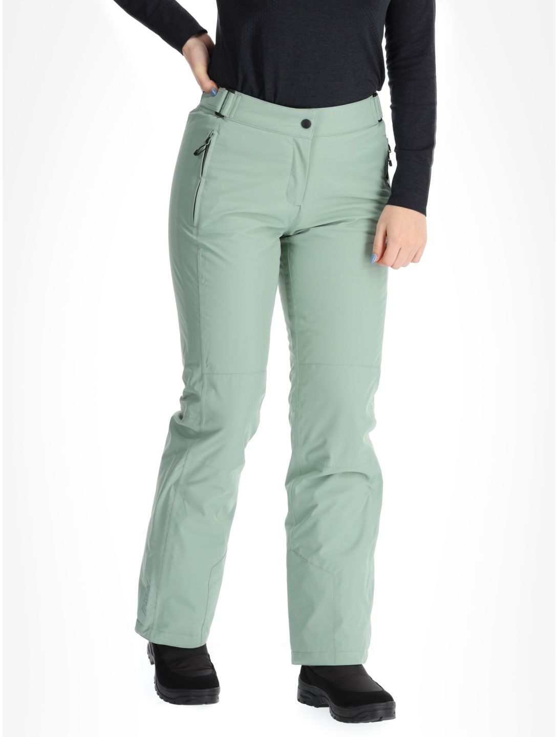 Maier Sports, Vroni Slim 2.0 BA Skibroek Gevoerd dames Luscious Moss Groen 