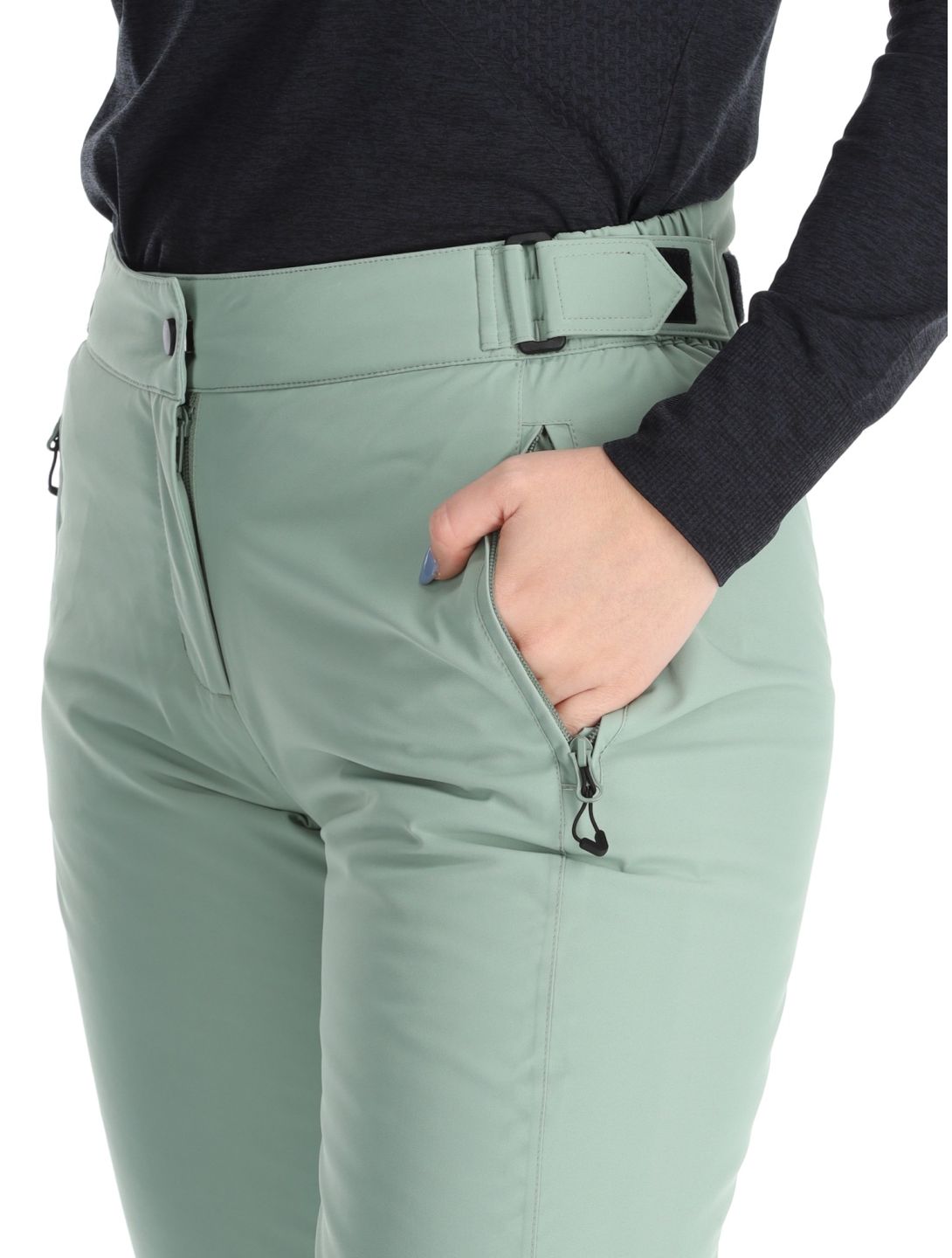 Maier Sports, Vroni Slim 2.0 BA Skibroek Gevoerd dames Luscious Moss Groen 