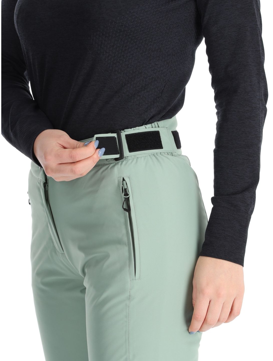 Maier Sports, Vroni Slim 2.0 BA Skibroek Gevoerd dames Luscious Moss Groen 