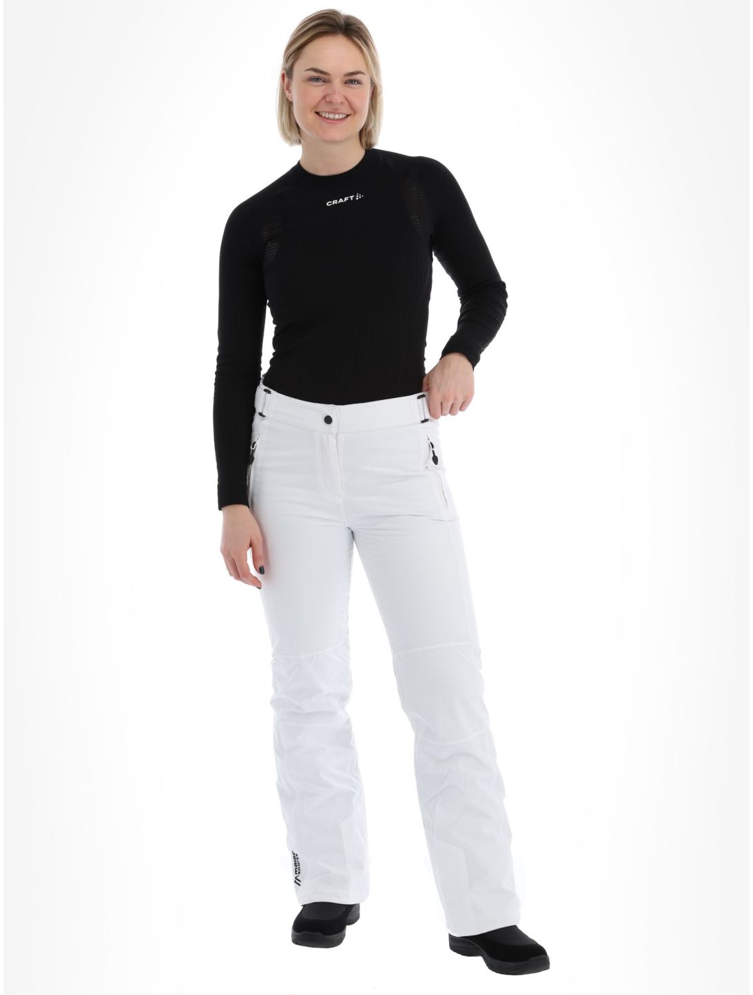 Maier Sports, Vroni slim skibroek dames White wit 