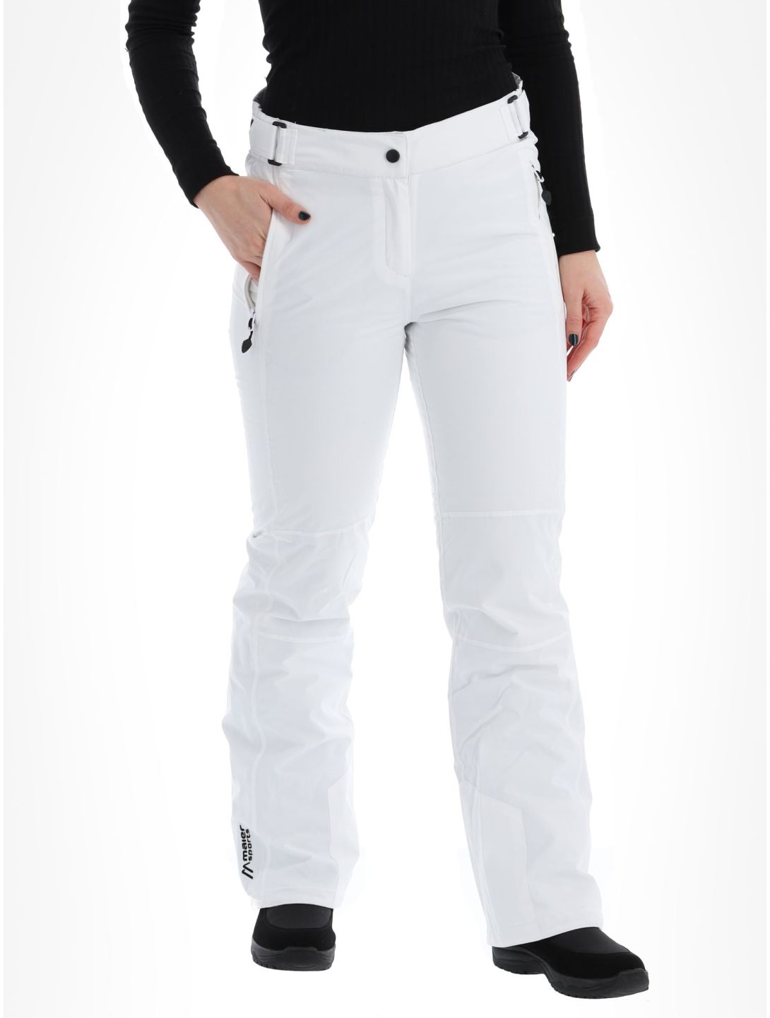 Maier Sports, Vroni slim skibroek dames White wit 