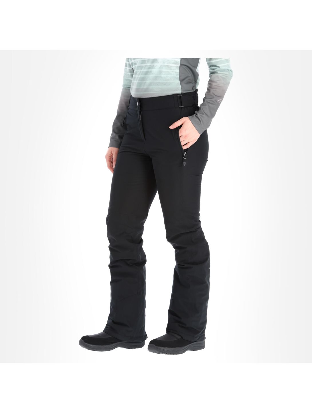 Maier Sports, Vroni slim skibroek kort model dames Black zwart 