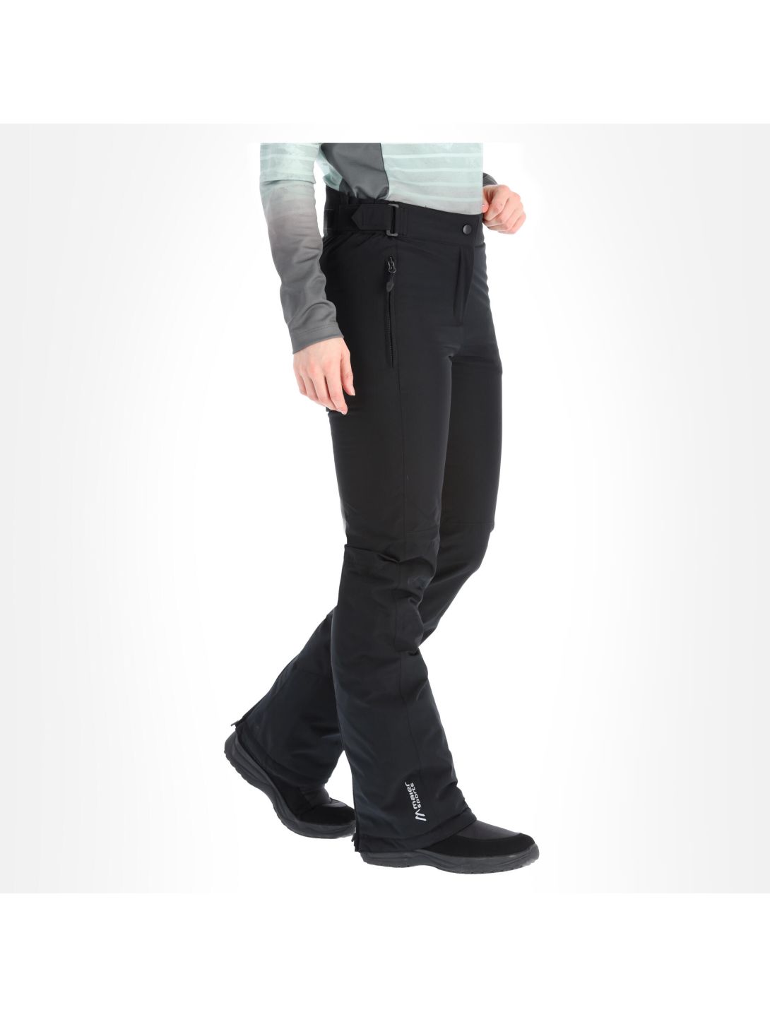 Maier Sports, Vroni slim skibroek kort model dames Black zwart 