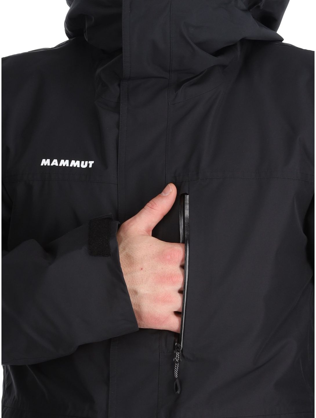 Mammut, Fall Line HS Thermo Hooded AA Jas gevoerd heren Black Zwart 