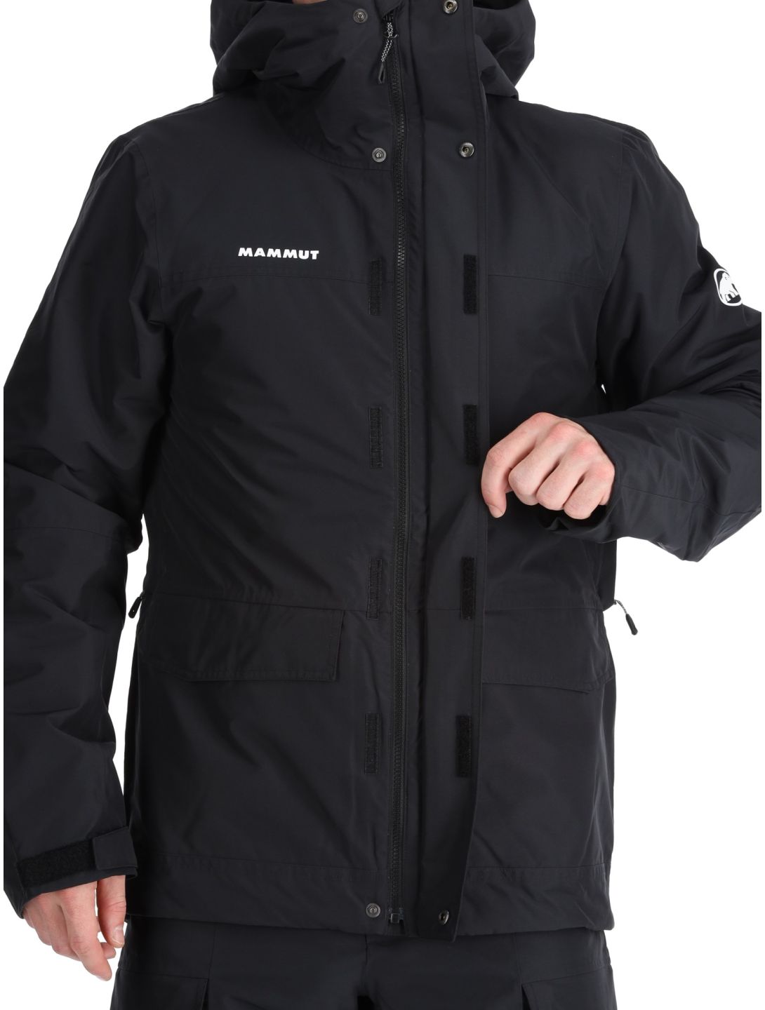 Mammut, Fall Line HS Thermo Hooded AA Jas gevoerd heren Black Zwart 