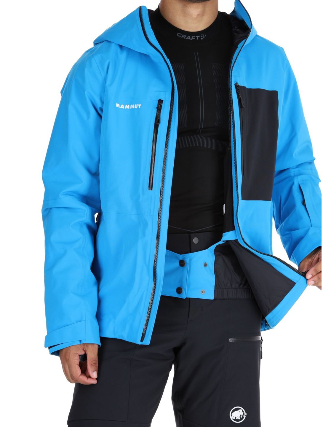 Mammut, Stoney HS Thermo Hooded AA Jas gevoerd heren Glacier Blue / Black Blauw, Zwart 