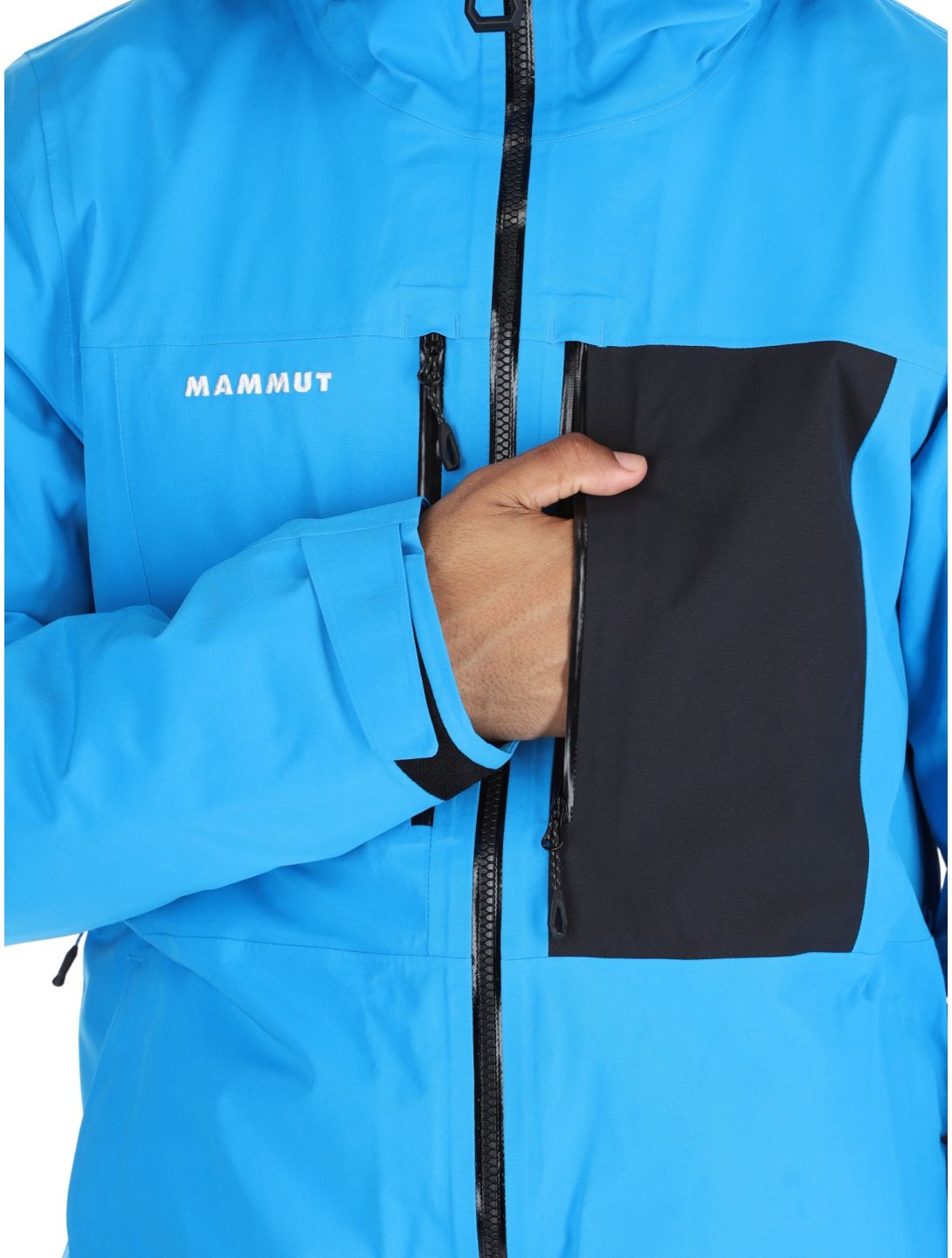 Mammut, Stoney HS Thermo Hooded AA Jas gevoerd heren Glacier Blue / Black Blauw, Zwart 