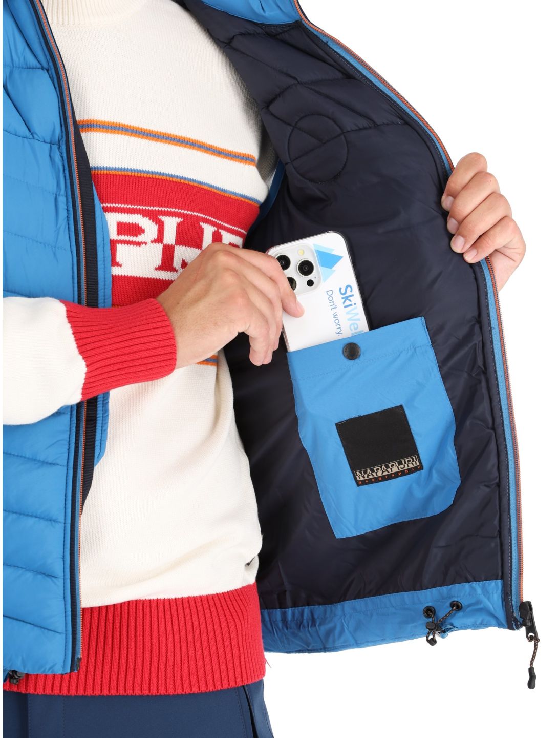 Napapijri, A-Lapaz V bodywarmer heren Blue Sapphire blauw 