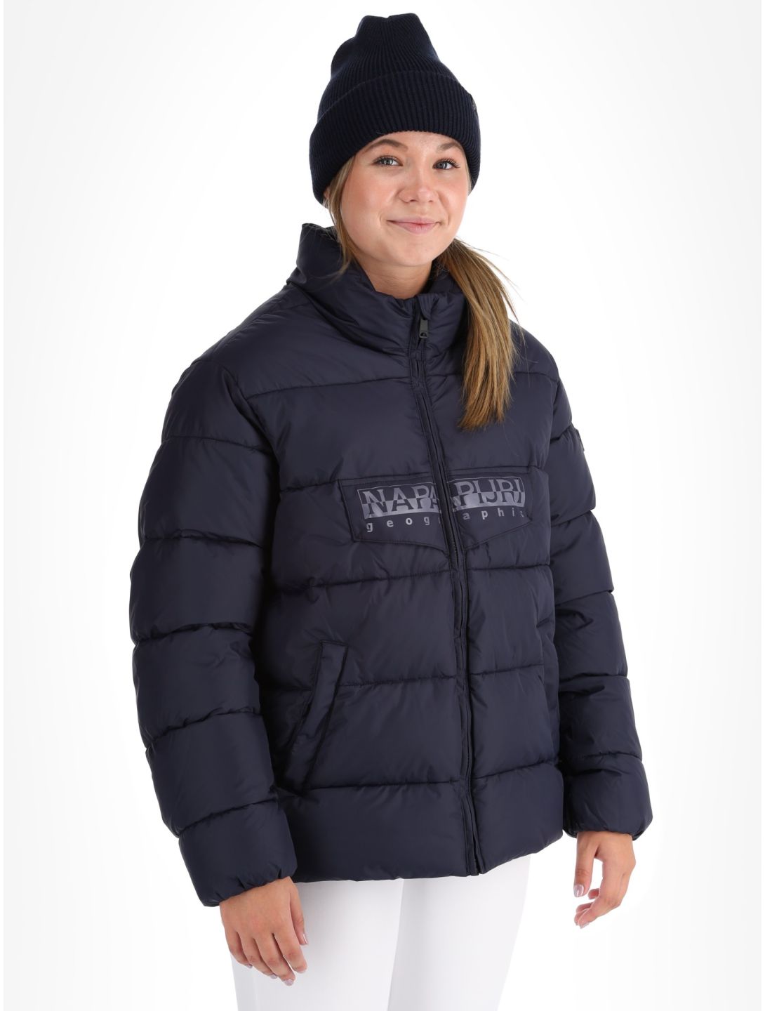 Napapijri, Puffer open W ski-jas dames Blue Marine blauw 