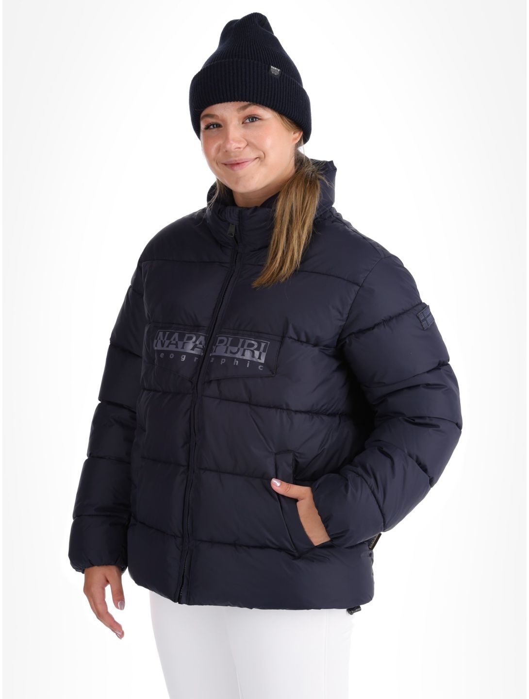 Napapijri, Puffer open W ski-jas dames Blue Marine blauw 