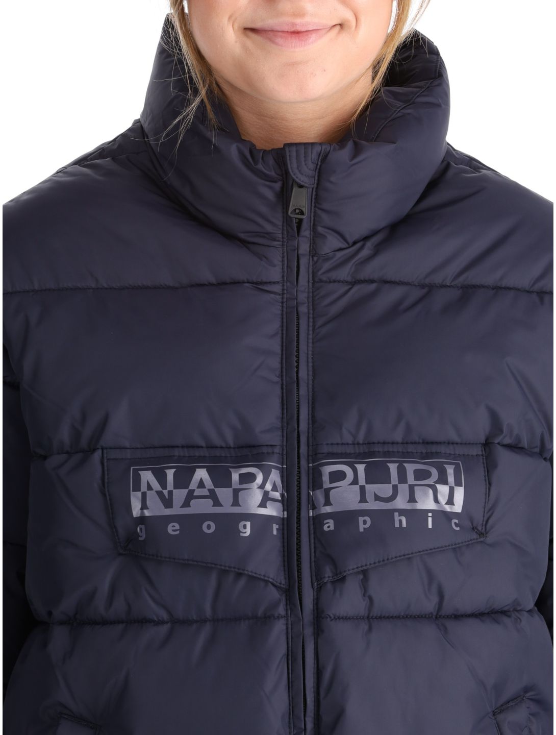 Napapijri, Puffer open W ski-jas dames Blue Marine blauw 