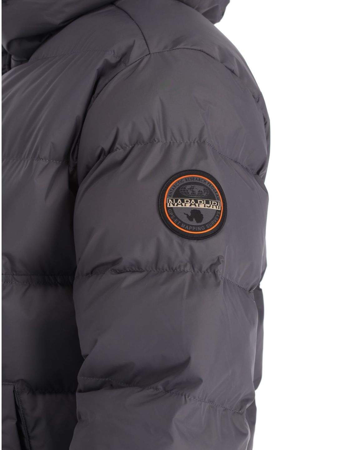 Napapijri, Rainforest Op Winter Puffer winter anorak heren Dark Grey Solid grijs 